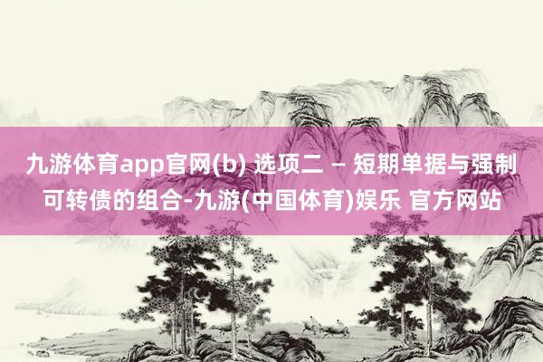 九游体育app官网(b) 选项二 — 短期单据与强制可转债的组合-九游(中国体育)娱乐 官方网站